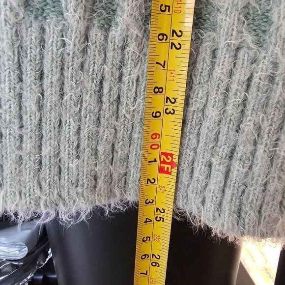 Free People Big City Turtleneck Oversized Ribbed Pullover Sweater Blue Women XS - Picture 9 of 12